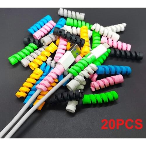 20pcs Wire Cable Winder Clip Charger Cable Protector For Phones Cable USB Cable management cable organizer For Mouse Earphone