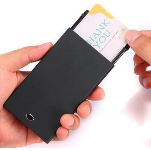 2020 New Business Card Holders Metal Stainless Steel Creative Office Aluminum Card Pack Credit Card Holder Slim Rfid Wallet