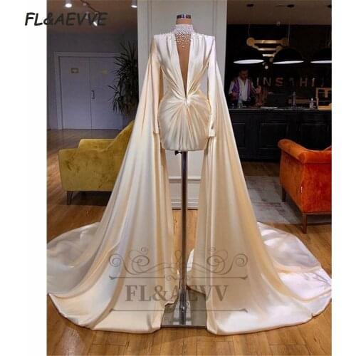 2021 Gold Evening Dress A Line V Neck With Cloak Sleeveless Lace Up Back Evening Prom Party Gowns