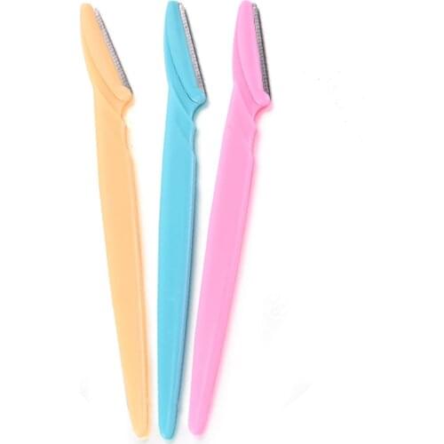 3Pcs/Pack Portable Eyebrow Trimming Shaver Small Professional Safe Blade Facial Hair Remover for Women Makeup Beauty Tools