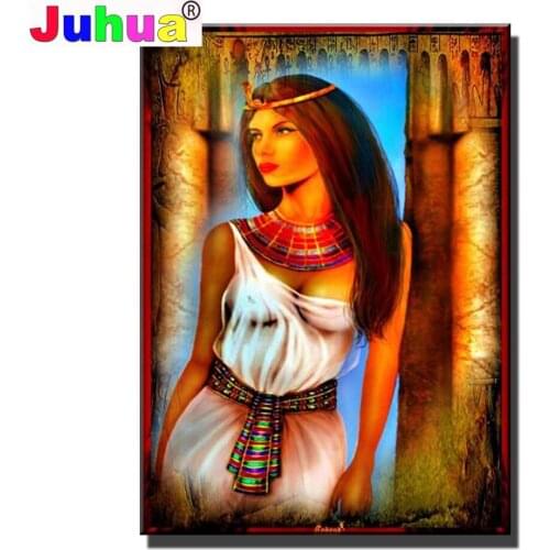 5d diy diamond painting"Queen"mosaic cross stitch Egyptian Portrait fairy embroidery diamond round square stones,Woman Art