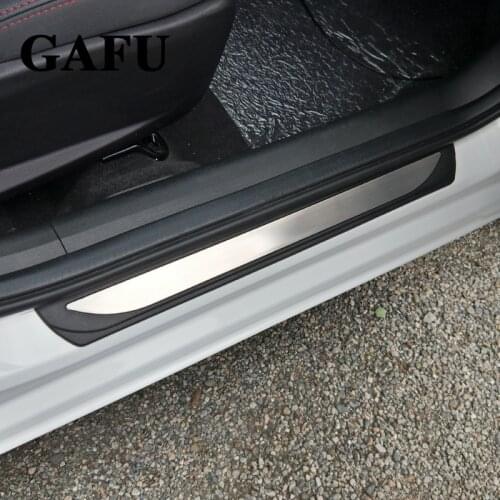 Car Accessories For VW T-ROC T ROC 2018 2020 Scuff Plate Stainless Steel Door Sills Pedal Car Styling Sticker 2018 4/PCS