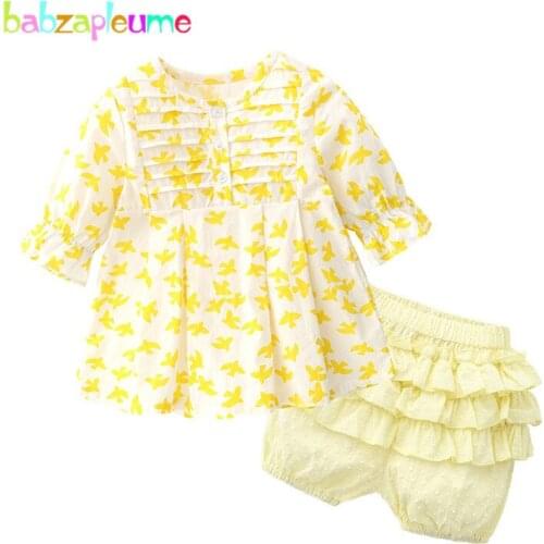 Babzapleume Fashion Summer Kids Wear Cute Princess Children T-shirt Tops+Shorts Baby Costumes Little Girls Clothing Sets BC1324