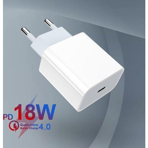 Quick Charge QC4.0 3.0 QC PD Charger USB C Charger PD 18W USB Type C Fast Charger For iPhone 12 Pro Xiaomi Mobile Phone Charger