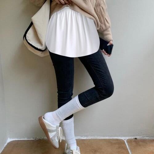 Elegant Fashion High Waist Skirt Women Womens Layered Tiered Sheer Stripe Printing Extender Half Slip Plus Size Skirt