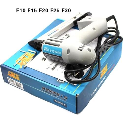 220V Electric Nail Gun Straight Staple Gun Stapler for Furniture Frame Woodworking Electric Tacker 5/10/15/20/25/30MM Nail 1750W