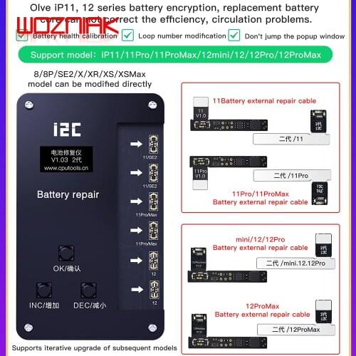 I2c BR-11 Battery Repair instrument for iPhone Solve the Battery Encryption Battery health Correction Cycle Number Modification
