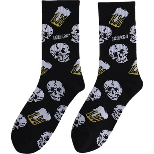 Korean Style Women Cool Socks Cute Socks White Harajuku Women Socks Novelty Funny Men Cotton Socks Hip Hop Street Letter Socks