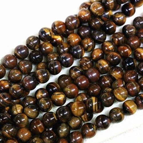Fashion yellow natural tiger eyes stone 4mm 6mm 8mm 10mm 12mm 14mm 16mm round diy fashion jewelry loose beads 15inch B1028
