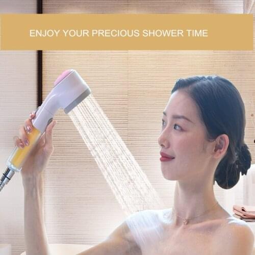 Bathroom Accessories Pressure Sprayer Nozzle Handheld Spray Combo Water Saving Shower Head with Silicon Brush Massage for Bath