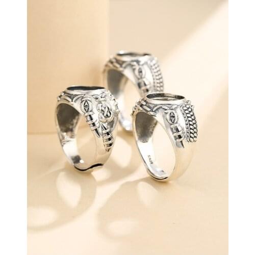 11.5*11.5mm 925 STERLING SILVER Semi Mount Bases Blanks base blank Pad men ring Setting jewelry findings (without stone) A5382