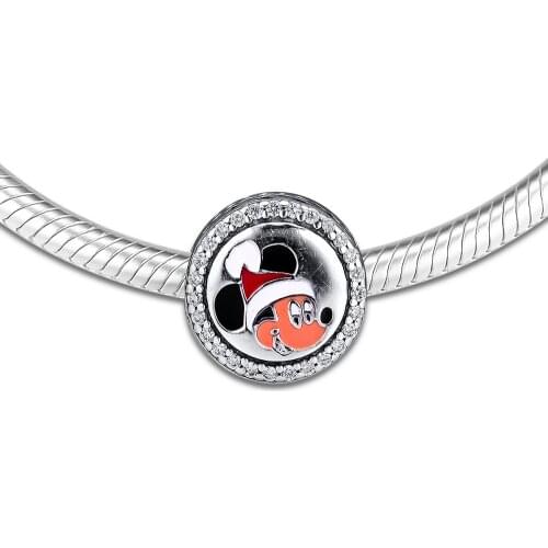 Fits for Pandora Charms Bracelet Mouse Beads 100% 925 Sterling Silver Jewelry with Mixed Enamel Free Shipping