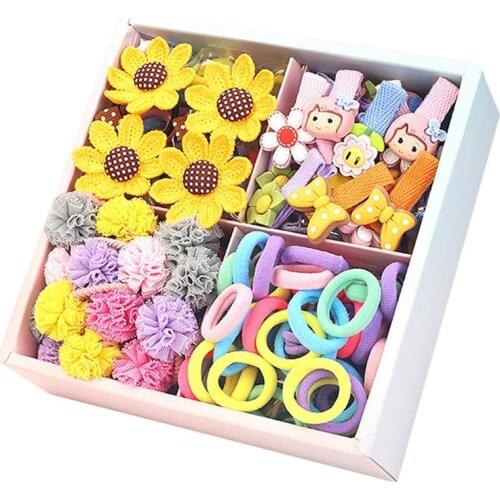 Colorful Stripe Child Kids Headwear Cute Rubber Hair Band Elastics Hair Accessories Girl Kids Hair Accessories