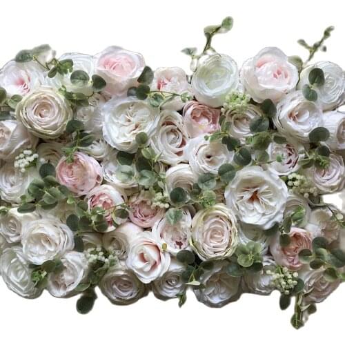 PINK 10pcs/lot Artificial silk hydrangea rose 3D flower wall wedding backdrop decoration flower stage decoration TONGFENG