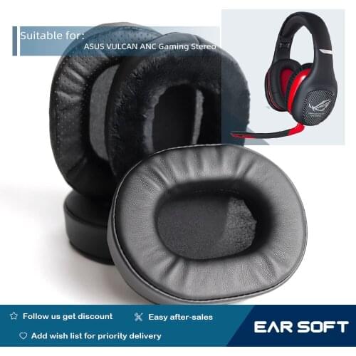 Earsoft Replacement Ear Pads Cushions for ASUS VULCAN ANC Gaming Stereo Headphones Earphones Earmuff Case Sleeve Accessories