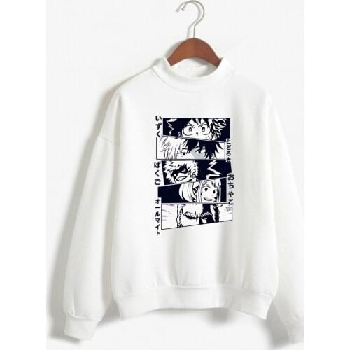 My Hero Academia Hoodies Women Kawaii Streetwear Unisex Bakugou Deku Shoto Todoroki Printed Sweatshirts