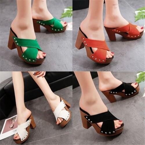 Womens Waterproof Platform Sandals Summer Roman Slippers thick soles slipper