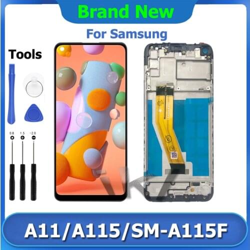 6.4" A11 LCD Display For Samsung Galaxy Touch Screen Digitizer Assembly Pantalla A115 Screen Replacement A115F LCD Screen Repair