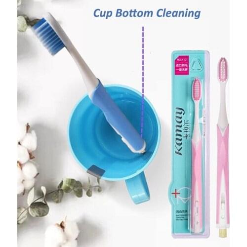 1/2pcs Portable Oral Care Tools Soft Hair Adult Toothbrush Eco-friendly Travel Manual Toothbrush Dental Care Oral Cleaning Tools