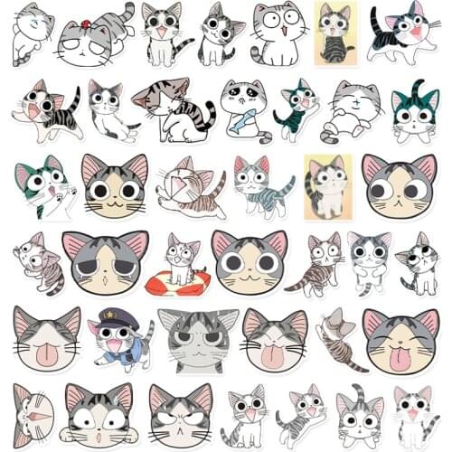 53pcs Japanese Anime Stickers Chis Sweet Home Kawaii Cute Stickers Chi Cat Luggage Laptop Stickers for DIY Scrapbooking Diary