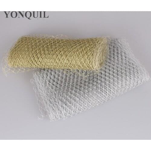 Birdcage Veil 23CM Width Russian Veiling DIY Hair Accessories Grils Netting Wedding Veils 1Meter Per Lot Silver Gold For Select