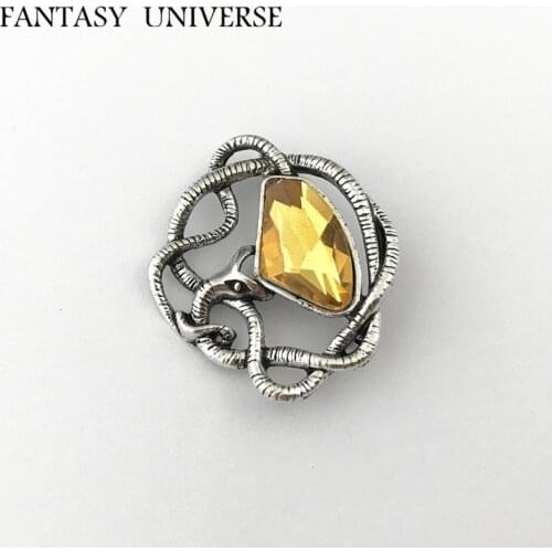 Movie HP Poter Lucius Malfoy Snake Brooch Yellow gems metal High quality Jewelry Minerva McGonagall Brooch Women Gift