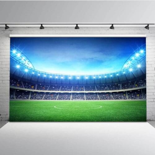 Mehofoto Stadium Background for Photography Soccer Field Photo Backdrop Booth Studio World Football Match MW-122