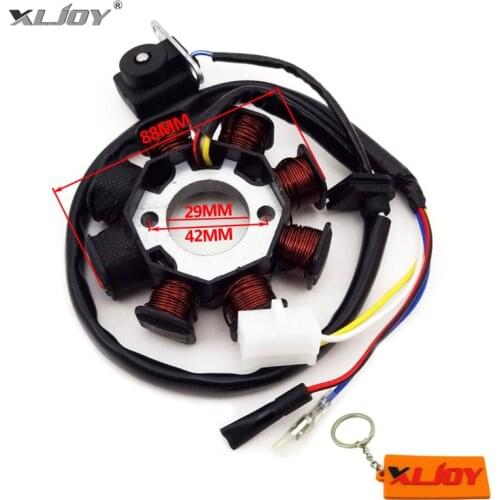 GY6 50cc Scooter Stator Coil 8 Coils Magneto Stator For GY6 49cc 50cc Moped Scooter Sunl Roketa Vespa Jonway Znen Jmstar