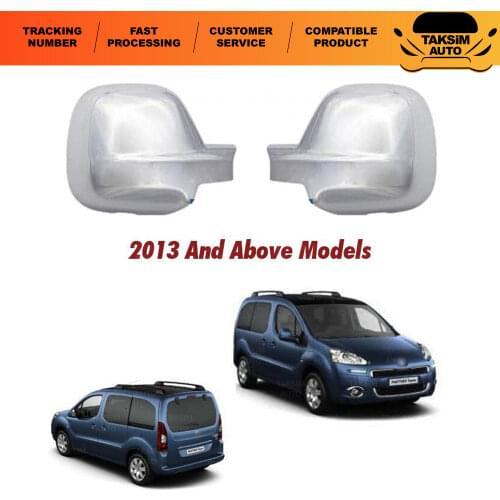 High Quality Material Chrome Mirror Cover For Peugeot Partner Tepe 2 PiecesABS For 2013 And Above Models-Not Fade-Not Yellowing
