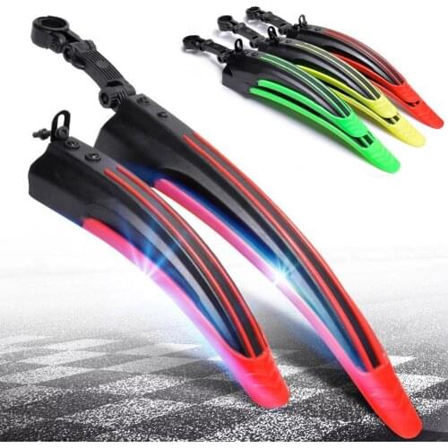 2Pcs Stylish Mountain Bike Bicycles Front Rear Plastic Mudguard Fenders Set