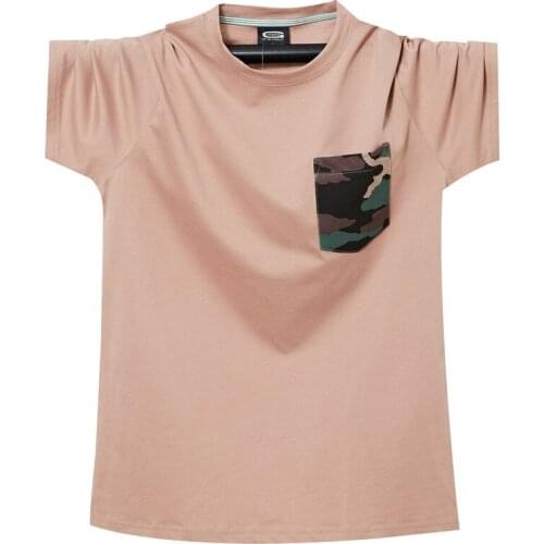 VRKINO brand Mens short sleeve T-shirt 95% cotton Round neck pocket half sleeve fashion T-shirt men summer T-shirt top