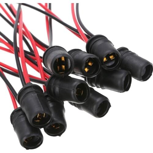 New 10pcs T10 W5W Car Wedge Light Bulb Socket Connector Extension LED Lamp Bulb Connector Plug for Car Truck Boat