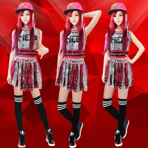 New Jazz Dance Costume Female Suit Adult Dance Modern Youth Loose Performance Cheerleading Dance Performance Street Dance