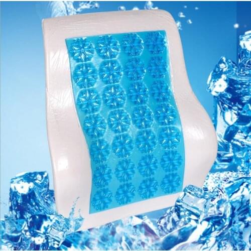 Cooling Gel Chair Cushion Black Lumbar Cushions Ergonomic Back Support Release Pain Pad Orthopedic Cushion