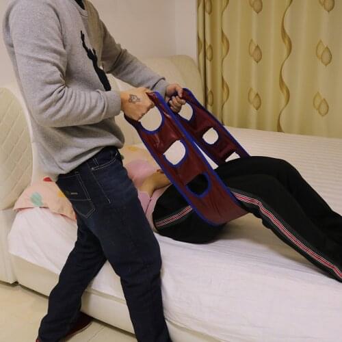 Red Transfer Board Belt Medical Lift Sling Patient Care Safety for Disabled Support Brace