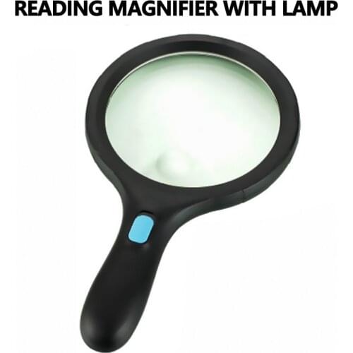 HD reading Handheld Reading Magnifying Glass Illuminated Magnifier Microscope Lens Jewelry Watch Loupe Magnifier With 10 LEDs
