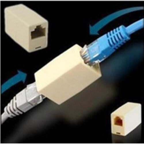 Network Connector Ethernet Cable Crimp Pass Through Connector Plastic Net Line Connection Head
