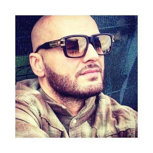 2020 fashion Oversized Men luxury Brand designer Large frame men sunglasses Gradient lenses uv400 Vintage male 97130