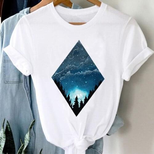Womens T-shirt 2021 Geometry Graphic tshirts Women Clothing Summer Short Sleeve Top Tees Summer Fashion T-shirts Female
