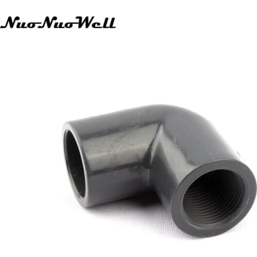 1pcs NuoNuoWell PVC ANSI 3/4" Thread 90 Degree Elbow Pipe Connector Hose Adapter Garden Irrigation Watering Fish Tank Fittings