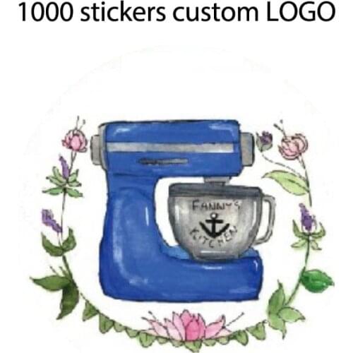 1000PCS Customize Stickers Logo Print Promotional Custom Stickers LOGO Label Invitation Card Thank You Card Custom Advertising