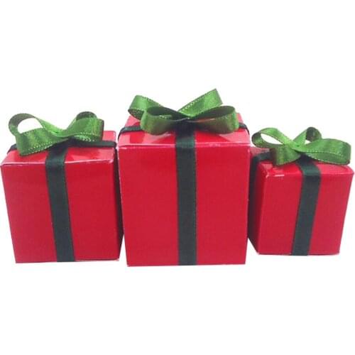 3pcs 1/12 Scale Dollhouse Miniature Christmas Gifts Set Bedroom