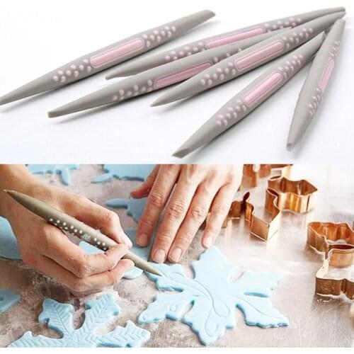 6Pcs/Set Sugar Cake Engraving Pen Fondant Modelling Tools Cake Decorating Carving Tools Fondant Gum Paste Chocolate Accessories