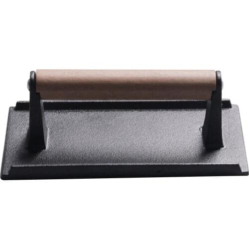 Cast Iron Bacon Steak Meat Press Grill BBQ Cooking 1.2kg Weight Kitchen Tool