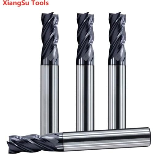 D8-D10-D12mm HRC45 Corner Radius Endmill 4Flutes CNC Milling Cutter Alloy Tungsten Steel Maching Milling Tools For Steel