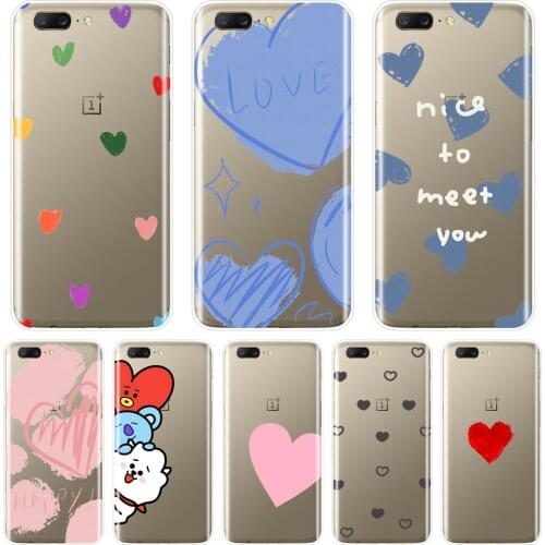 For One Plus 7 7 Pro 6 6T 5 5T 3 3T Lite Phone Case Silicone Cute Heart Back Cover For OnePlus 7 7 Pro 6 6T 5 5T 3 3T Case