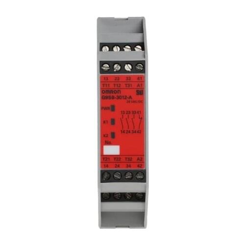 G9SB-3012-A 24 V ac/dc Safety Relay Dual Channel With 3 Safety Contacts and 1 Auxilary Contact Compatible With Emergency Stop