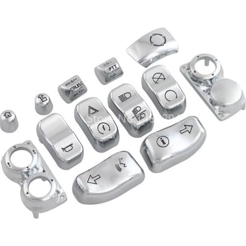 Chrome Switch Caps For Harley Touring Glide FLHXSE FLTRX FLHX FLHR FLHXS 14-Up Motorcycles Handlebar Control Accessories