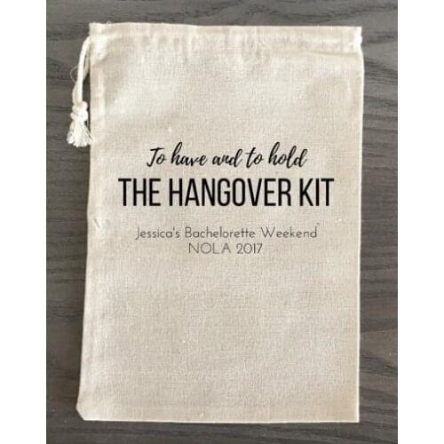 Personalized To Have and to Hold Bachelorette Hangover bridal shower recovery Survival Kit wedding favor gift bags candy pouches