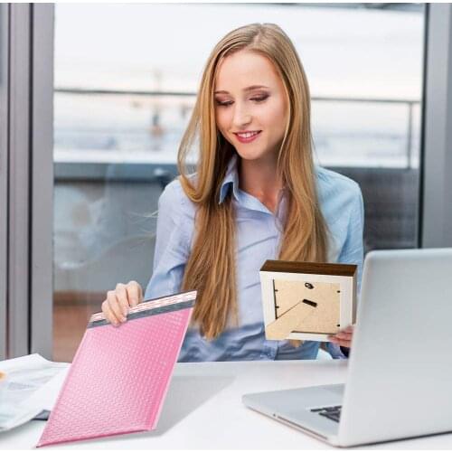 10/50pcs Bubble Envelope bag Pink PolyMailer Self Seal mailing bags Padded Envelopes For Magazine Lined Mailer